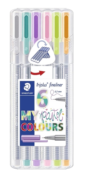 Staedtler Fineliner Triplus 0,3mm Pastel Set (6)